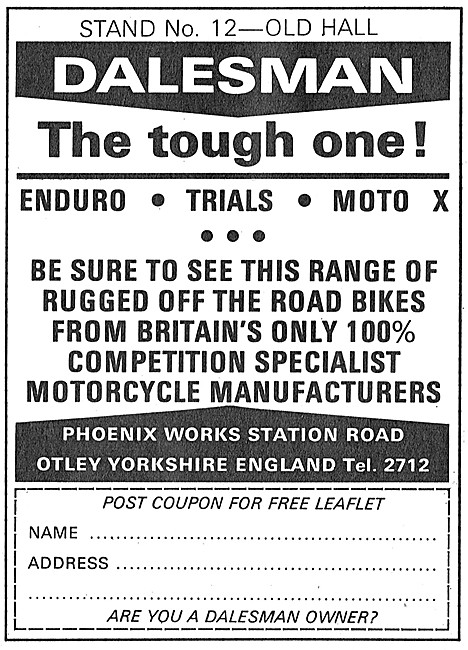 Dalesman Trials Motor Cycles                                     