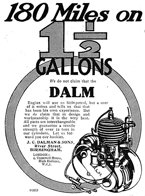 1920 Dalman DALM Two-Stroke Motor Cycle Engines                  
