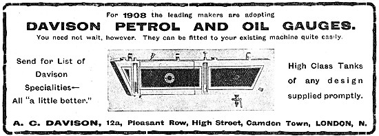 Davison Motor Cycle Petrol & Oil Gauges                          