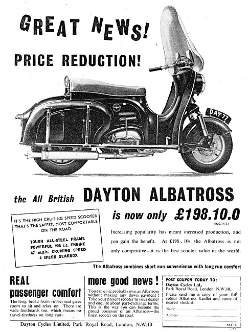 Dayton Albatross Motor Scooter 225 cc                            