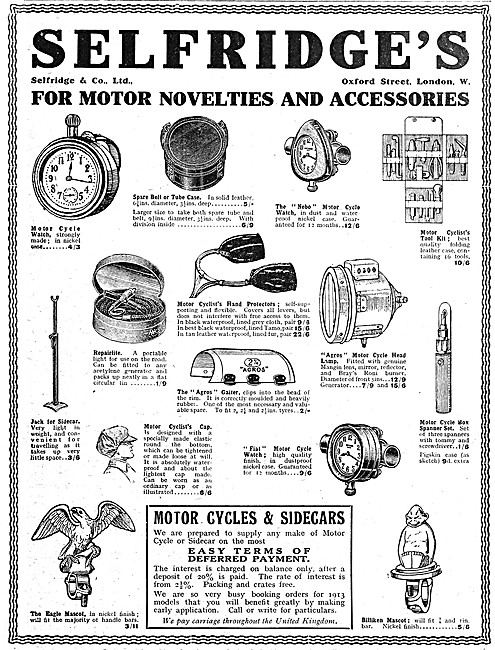 Selfridges Motor Cycle Sales & Accessories                       