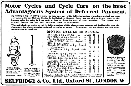 Selfridges Motor Cycle Sales & Accessories - Billiken Mascot     