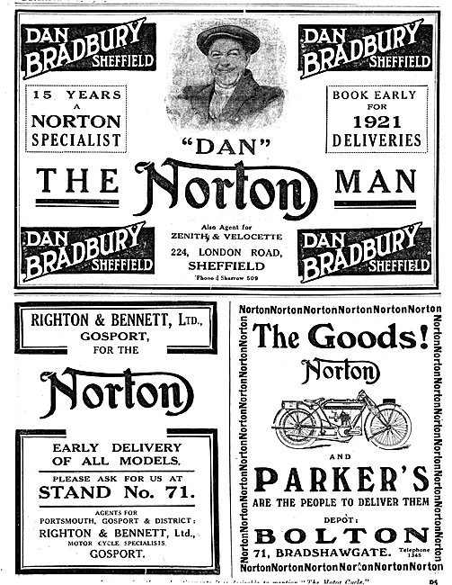 Norton Motorcycle Dealers 1920 #2                                
