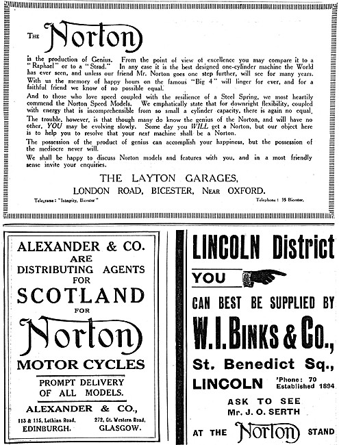Norton Motorcycle Dealers 1920 #4                                