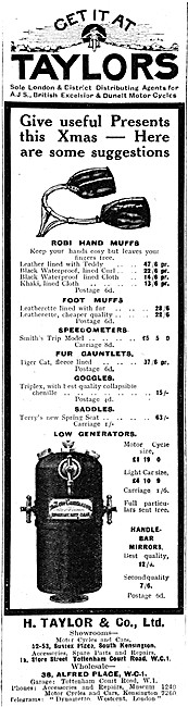 H.Taylor Motor Cycle Sales & Accessroies South Kensington        