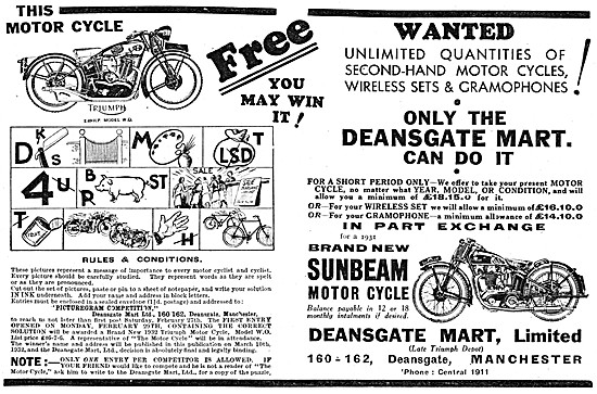 Deansgate Mart Motor Cycle Sales. Deansgate, Manchester.         