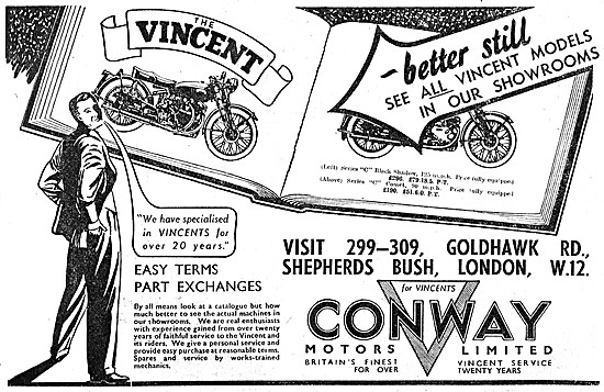 Conway Motors Vincent Specialists                                