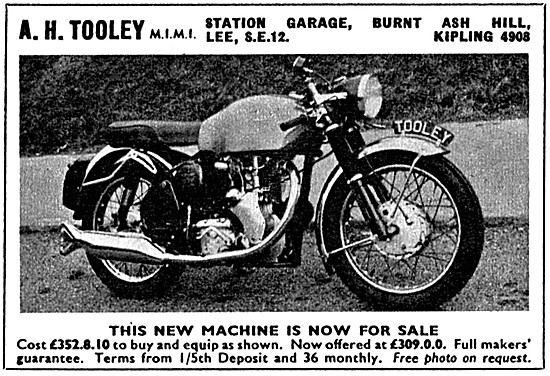 A.H.Tooley Motorcycles - Velocette                               