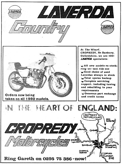 Cropredy Motorcycles - Laverda Motor Cycles Banbury 1980 Advert  