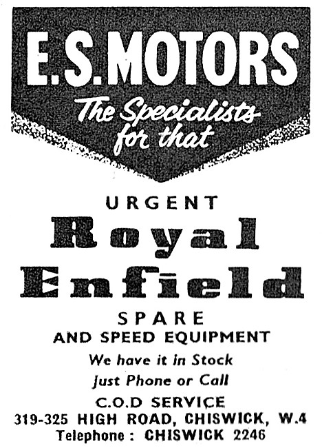 E.S.Motors Motorcycle Sales & Parts Chiswick                     