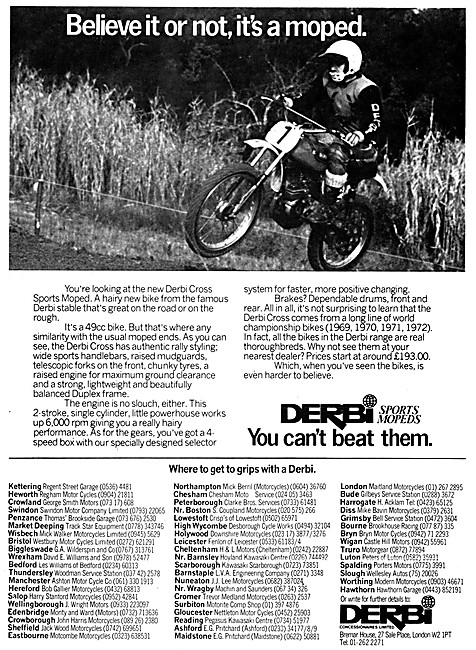 Derbi Motor Cycles - Derbi Sports Mopeds                         