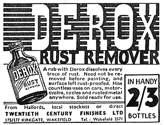 Derox Rust Remover 1949 Advert                                   