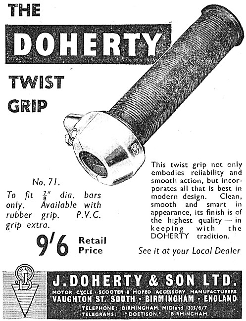 Doherty Motorcycle Accessories - Doherty Twist Grip              