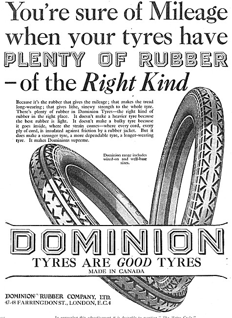 Dominion Motor Cycle Tyres                                       