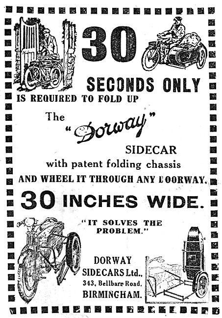 Dorway Sidecars - Dorway Folding Sidecars                        