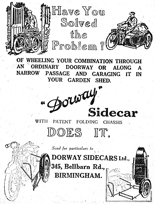 Dorway Sidecars - Dorway Folding Sidecars                        