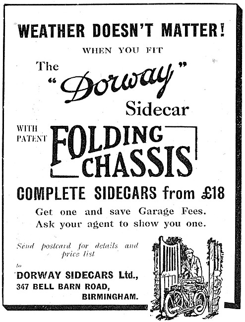 Dorway Sidecars - Dorway Folding Sidecars                        