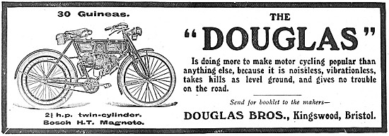 1908 Douglas 2.5 hp Motor Cycle                                  