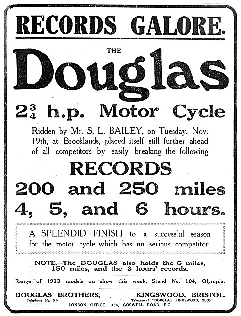 Douglas 2.75 hp Motor Cycles                                     