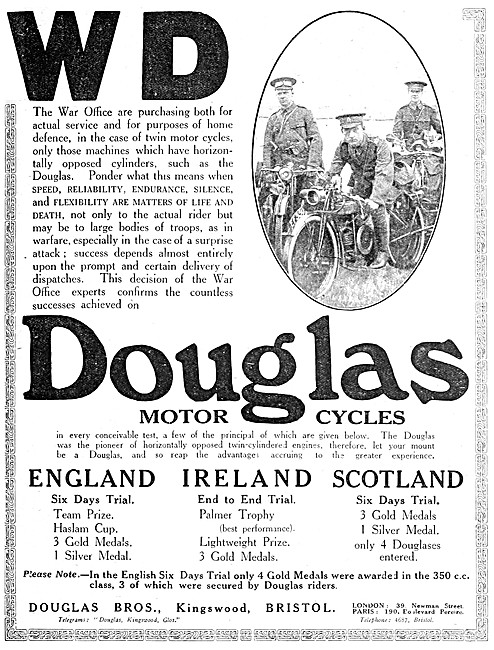 1914 Douglas Motor Cycles                                        