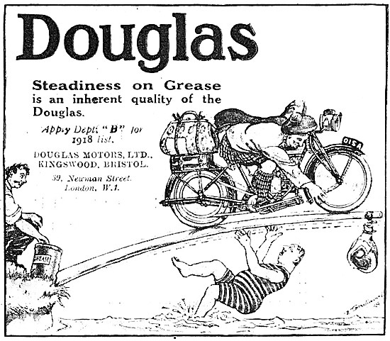 Douglas Motor Cycles 1918 Advert                                 