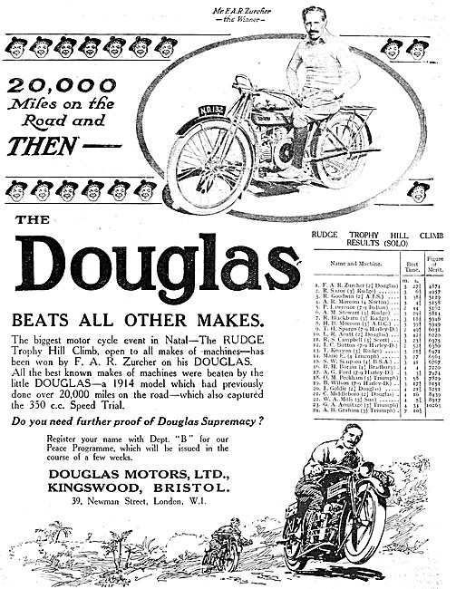 1919 Douglas Motor Cycles                                        