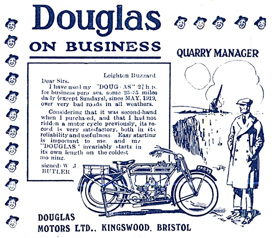 1920 Douglas 3.5 hp Motor Cycle                                  