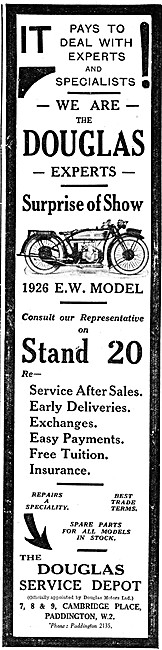 1925 Douglas E.W. Motor Cycle                                    