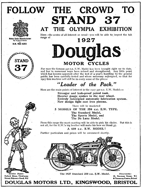 Douglas 350 cc EW Motor Cycle                                    