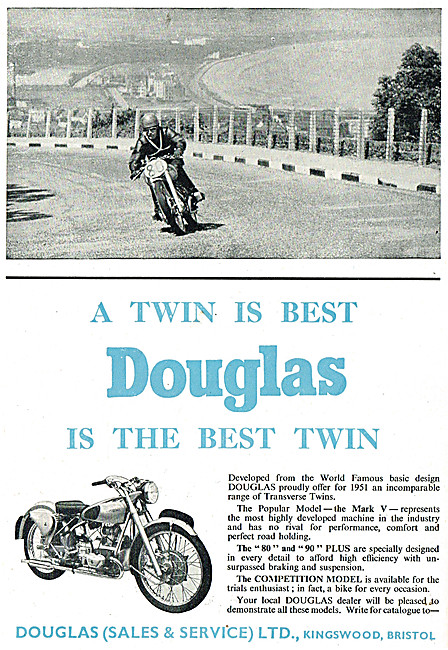 1951 Douglas Mark V Horizontal Twin Motor Cycle                  