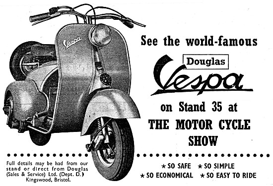 Douglas Vespa Motor Scooters 1953                                