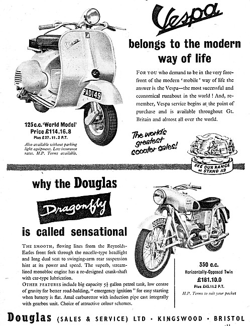 Douglas 125 Vespa Motor Scooter - Douglas Dragonfly              