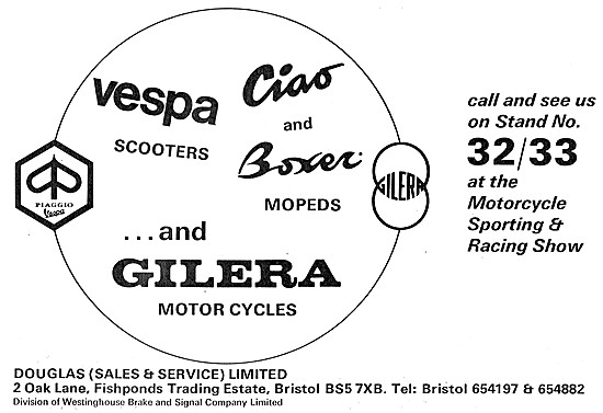 Douglas - Vespa, CIAO, Gilera Motor Cycles & Boxer Mopeds        