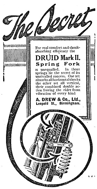 Druid Mark II Spring Forks 1920 Advert                           