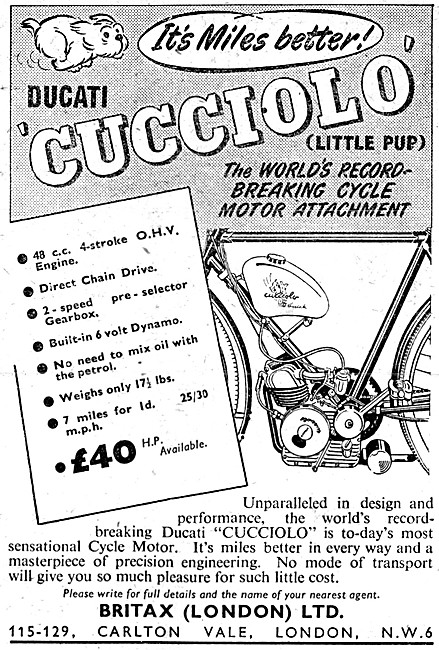 Ducati Cucciolo Cycle Motor 48 cc                                