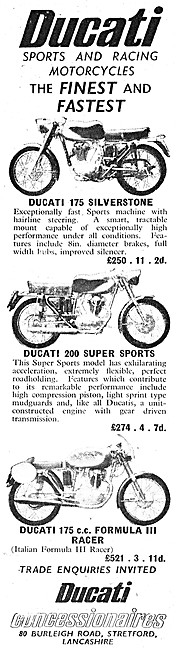 Ducati 175 Silverstone - Ducati 200 Super Sports - Ducati 175 cc 