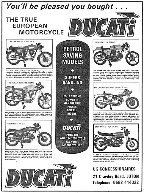 1975 Ducati 750 Super Sports - Ducati 250 Mk 3                   