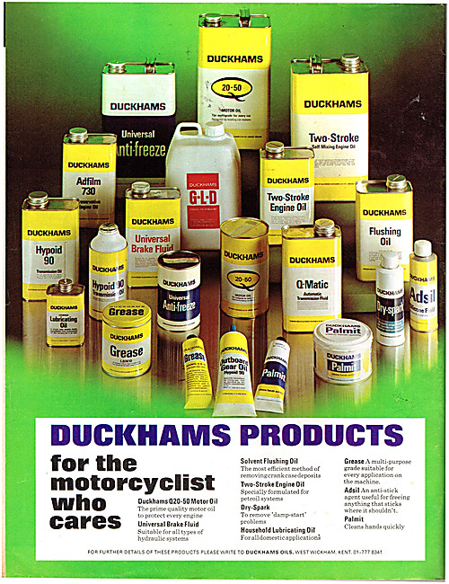 Duckhams Range Of Motorcycle Products - Duckhams Oils & Fluids   