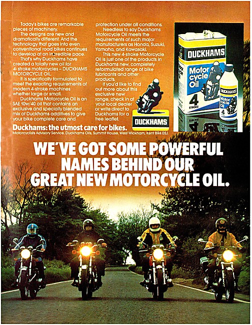 Duckhams Motorcycle Oil - Duckhams SAE 10W/40 Oil                