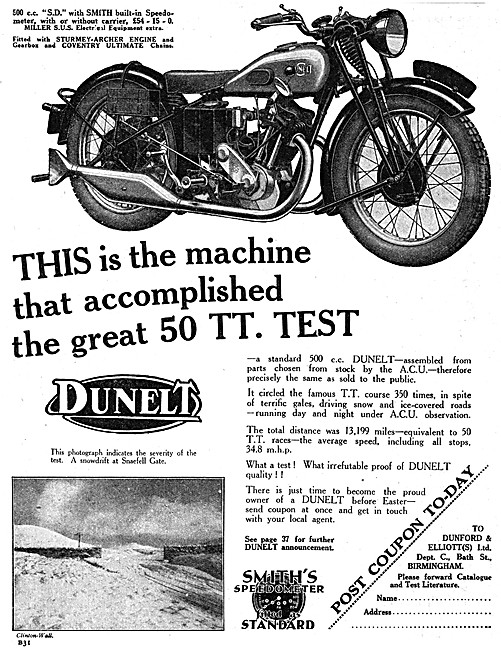1930 Dunelt 500 cc SD                                            