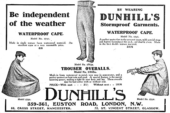 Dunhills Motor Cycle Clothing - Dunhills Stormproof Garments     