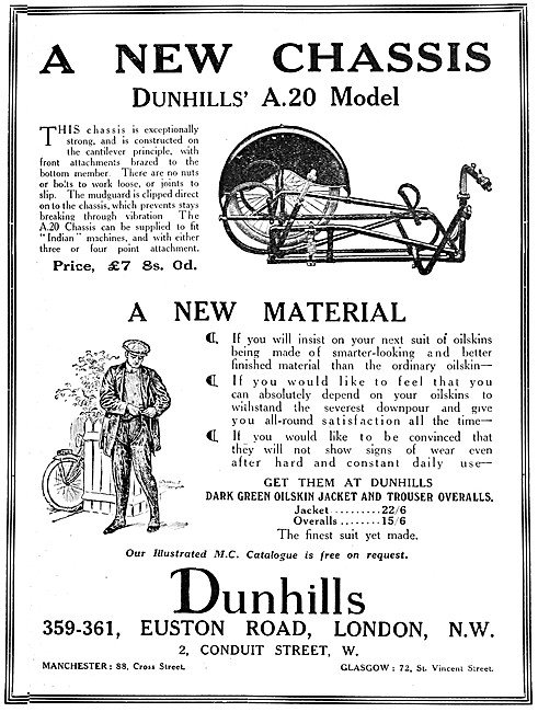1914 Dunhills A.20 Sidecar Chassis                               