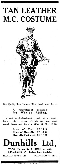 Dunhills Leather Motor Cycle Suit                                