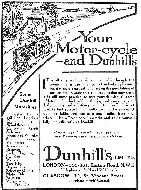 Dunhills Motor Cycle Parts & Accessories                         