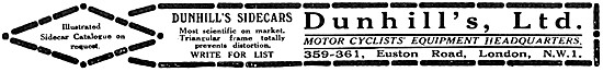 1920 Dunhills Sidecars                                           