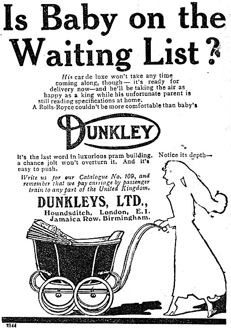 Dunkley Perambulators 1919                                       