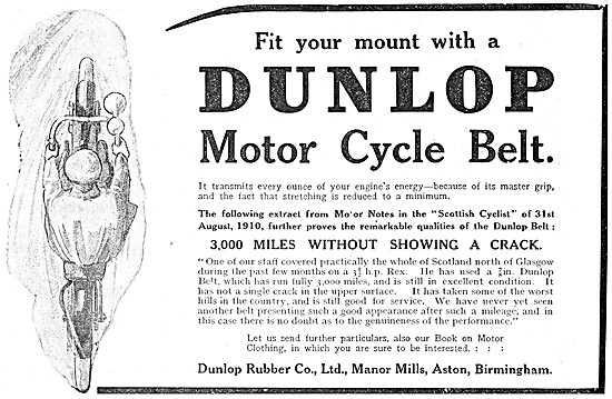 Dunlop Motor Cycle Belts - Dunlop Belts                          