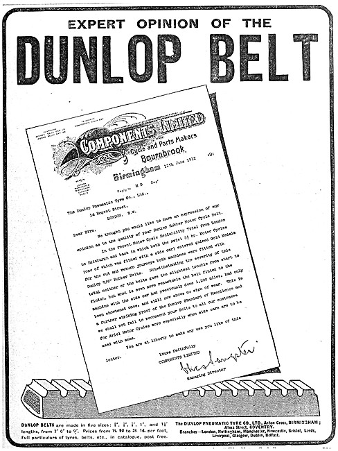 Dunlop Motor Cycle Tyres & Belts - Dunlop Belts                  