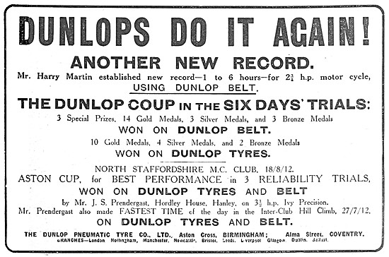 Dunlop Motor Cycle Tyres -  Dunlop Belts                         