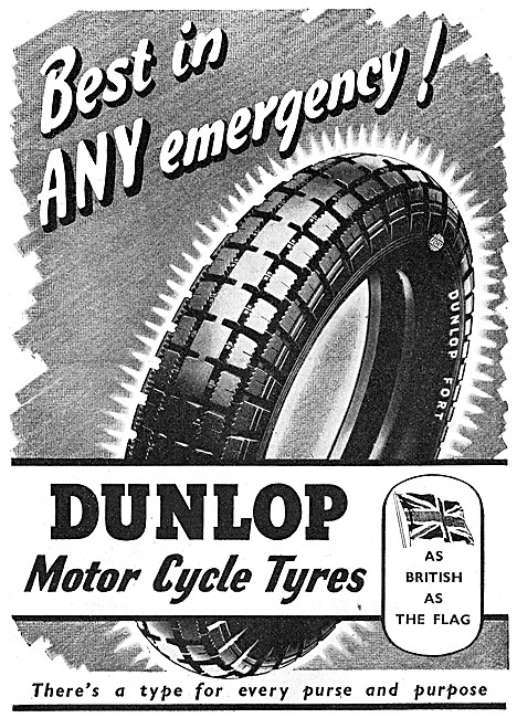 Dunlop Motor Cycle Tyres & Saddles                               